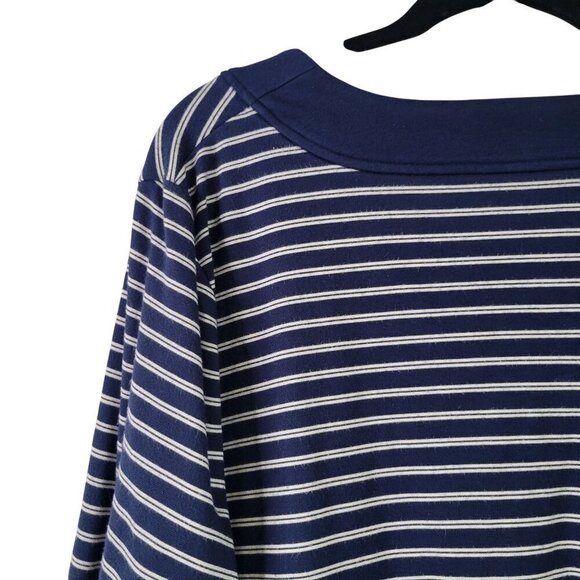 Chico's Women's Sailor Ponte Nautical Theme Cardigan Blazer Navy Blue Size L (2) - Picture 8 of 11